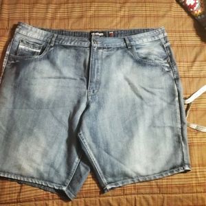 VINTAGE ECKO UNLTD Shorts Mens 48 Blue Jean Denim Cotton Baggy Hip Hop Men 90s